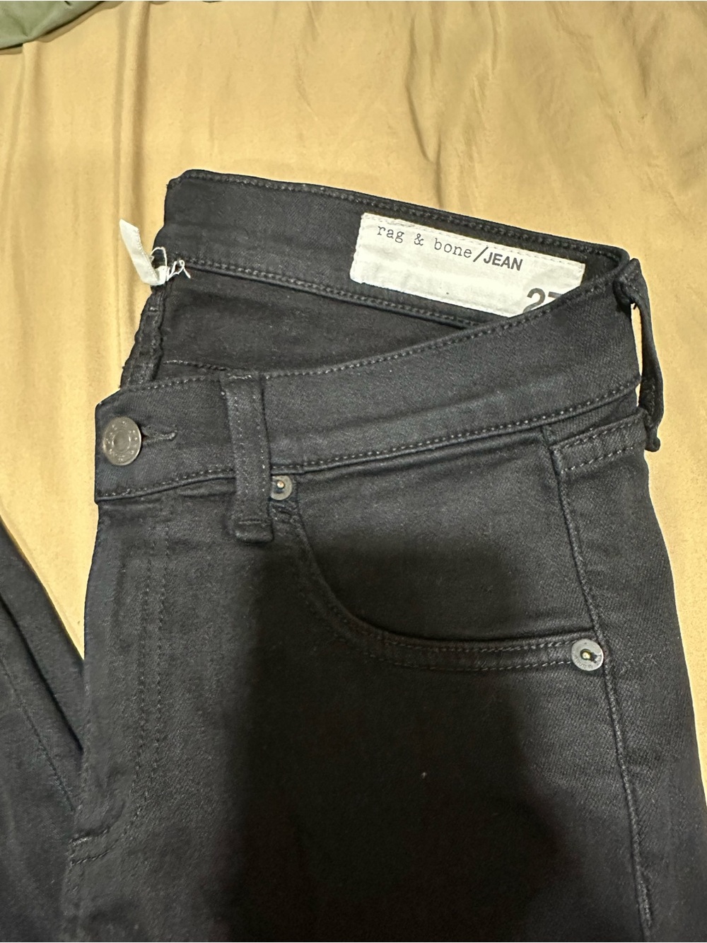 rag & bone Black Skinny High-Rise Jeans